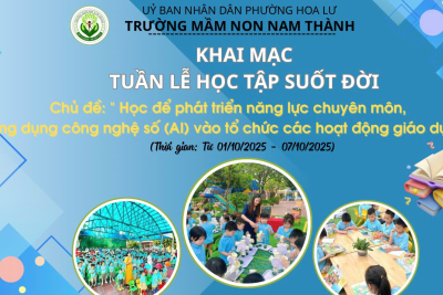 TRƯỜNG MẦM NON NAM THÀNH TỔ CHỨC TUẦN LỄ HƯỞNG ỨNG HỌC TẬP SUỐT ĐỜI NĂM 2025